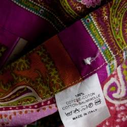 Pre Owned Etro Multicolor Paisley Printed Cotton Button Front Fitted Shirt S