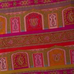 Pre Owned Etro Multicolor Paisley Printed Mesh Knit A-Line Skirt M