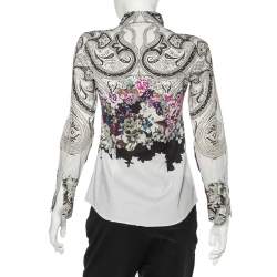 Pre Owned قميص ايترو قطن مطبوع متعدد الألوان قصة مجسمة بأزرار أمامية مقاس صغير - سمول 