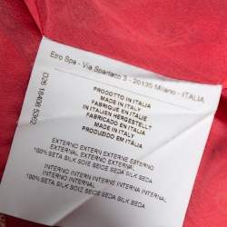 Pre Owned فستان ماكسي ايترو حرير وردي طباعة بيزلي بأكمام طويلة مقاس كبير جدًا - إكس لارج 