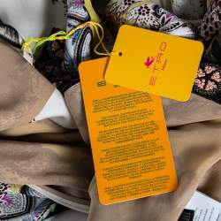 مملوكة مسبقًا Etro Multicolor Floral Print Beaded Maxi Dress M