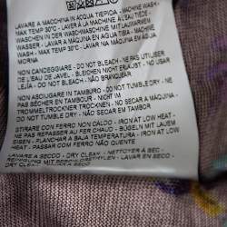 Pre Owned Etro Multicolored Floral Printed Knit Long Sleeve Top L