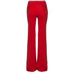 Etro Coral Red Stretch Crepe Wide Leg Palazzo Pants M