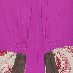 Pre Owned Etro Multicolor Printed Silk Oversized Kaftan Dress M