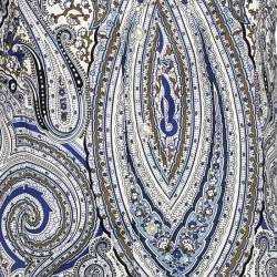 Pre Owned قميص إيتروقطن بنقشة بيزلي بأزرار أمامية مقاس كبير - لارج