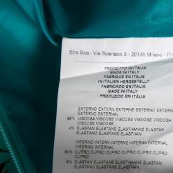 Pre Owned Etro Blue & Orange Floral Printed Crepe Shift Dress M