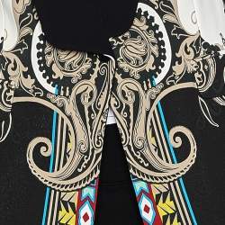 Etro Multicolor Printed Crepe Button Front Blazer M