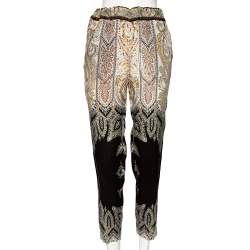 Etro Multicolor paisley Printed Sateen Pants M