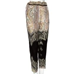 Etro Multicolor paisley Printed Sateen Pants M