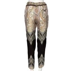 Etro Multicolor paisley Printed Sateen Pants M