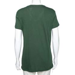 Pre Owned Etro Green Paisley Printed Cotton Short Sleeve T-Shirt S