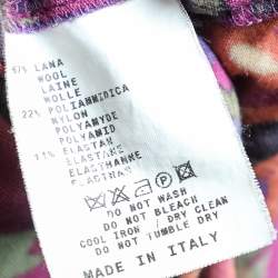 Pre Owned جاكيت إيترو ترترنيك صوف طباعة بيزلي أرجواني مقاس وسط