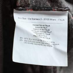 Pre Owned Etro Multicolor Printed Silk & Cashmere Knit Roundneck Sweater L