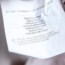 Pre Owned Etro Pink Paisley Printed Silk Knit Sweater L