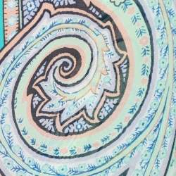 Pre Owned Etro Multicolor Paisley Printed Silk Beach Coverup (One Size)