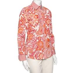 Pre Owned قميص إيترو قطن طباعة بيزلي متعدد الألوان بزر أمامي مقاس متوسط - ميديوم