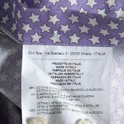 مملوكة مسبقًا قميص ايترو قطن طباعة رسومات متعددة بنفسجي بأزرار أمامية مقاس صغير ( سمول )