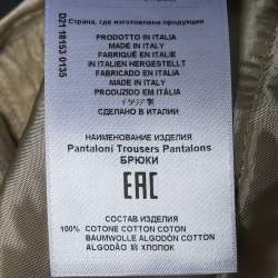 Pre Owned Etro Beige Corduroy High Rise Flared Pants S
