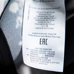 Pre Owned Etro Black Floral Printed Jersey Tunic Dress M