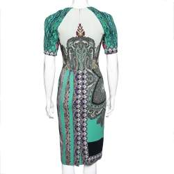 Pre Owned Etro Multicolor Paisley Printed Stretch Crepe Sheath Dress S