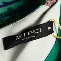 Pre Owned Etro Multicolor Paisley Printed Stretch Crepe Sheath Dress S