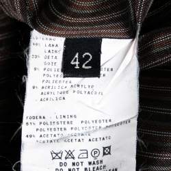 Pre Owned Etro Black Textured Lurex Wool Single Breasted Blazer M