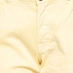 Pre Owned Etro Yellow Cotton Straight Fit Jeans M