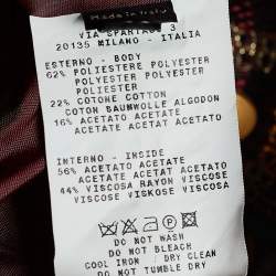 Pre Owned Etro Burgundy Lurex Patterned Brocade Blazer L