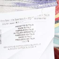 مملوكة مسبقًا Etro Multicolor Printed Cotton Tie-Up Detail Blouse L