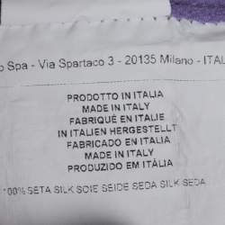 Pre Owned قميص إيترو حرير كريب مطبوع متعدد الألوان بأزرار أمامية مقاس كبير - لارج