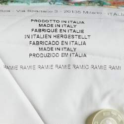 Pre Owned Etro Mint Green Floral Print Ramie Blouse L