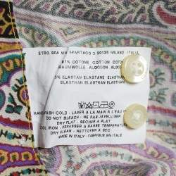 Pre Owned Etro Mustard Yellow Printed Cotton Long Sleeve Shirt L