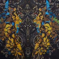 مملوكة مسبقًا قميص إيترو قطن أسود مطبوع مقاس كبير جدًا - إكس لارج