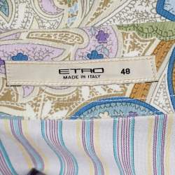 Pre Owned Etro Multicolour Striped Cotton Shirt L