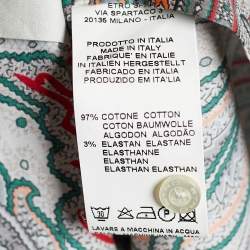 مملوكة مسبقًا Etro Multicolor Printed Cotton Button Front Shirt L
