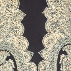 Pre Owned Etro Black Printed Silk Midi Dress S