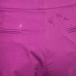 Pre Owned Etro Pink Cotton Straight Fit Pants M