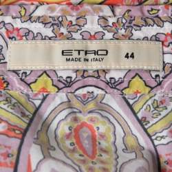 مملوكة مسبقًا قميص إيترو قطن بيزلي  متعدد الألوان بأزرار أمامية مقاس متوسط - ميديوم