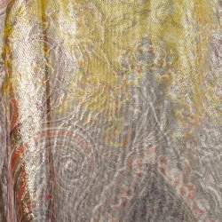 Pre Owned Etro Multicolor Lurex Detail Paisley Print Sleeveless Blouse M