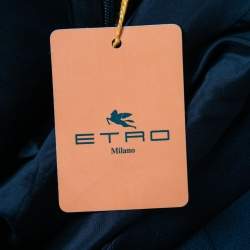 Pre Owned Etro Black Wool Blend Ruffle Hem Pencil Skirt M