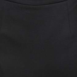 Pre Owned Etro Black Wool Blend Ruffle Hem Pencil Skirt M