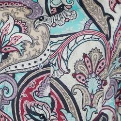 Pre Owned Etro Multicolor Paisley Print Stretch Cotton Button Front Shirt L