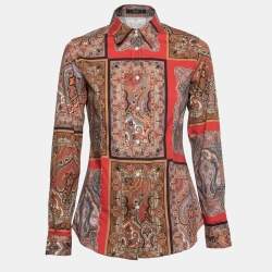 Pre Owned Etro Multicolor Paisley Print Cotton Button Front Shirt M