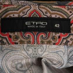 Pre Owned Etro Multicolor Paisley Print Cotton Button Front Shirt M