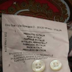 Pre Owned Etro Multicolor Paisley Print Cotton Button Front Shirt M