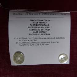 Pre Owned Etro Red Floral Paisley Print Stretch Cotton Button Front Shirt L