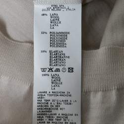 Pre Owned Etro Beige Paisley Print Wool Long-Sleeve Knit Sweater M  