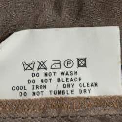 مملوكة مسبقًا Etro Multicolor Floral Printed Silk Belted Sheer Top M