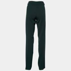 مملوكة مسبقًا Etro Dark Green Wool Blend Regular Fit Trousers M