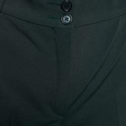 مملوكة مسبقًا Etro Dark Green Wool Blend Regular Fit Trousers M